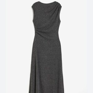 H&M soft feel draped gray knit dress